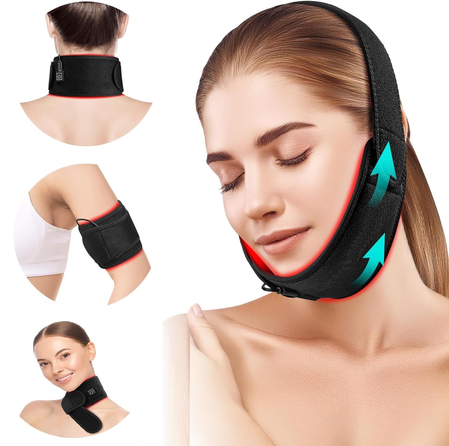 Wearable Red Light Therapy Belt for Neck, Hands and ankles