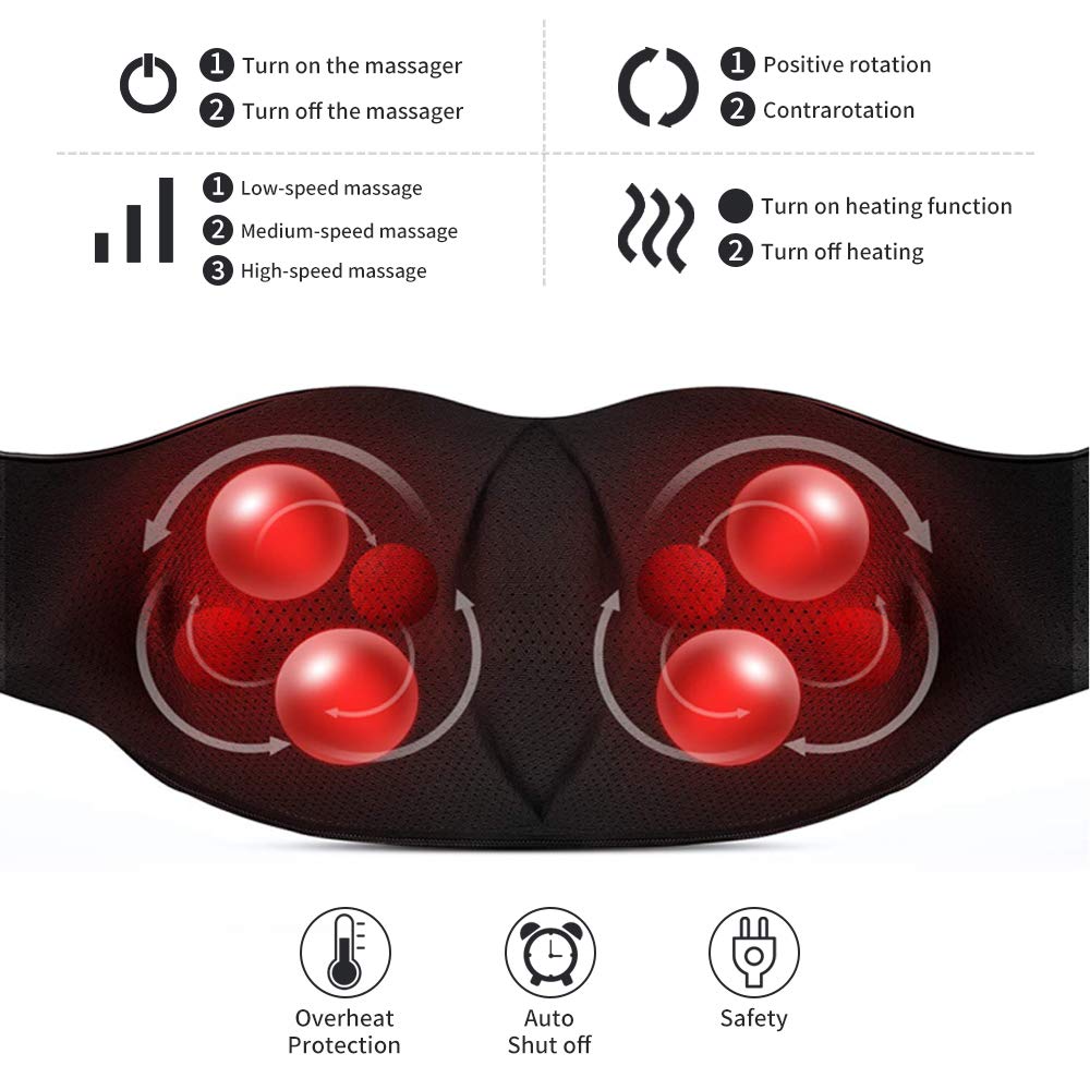 Deep Tissue 3D Kneading Neck Massager