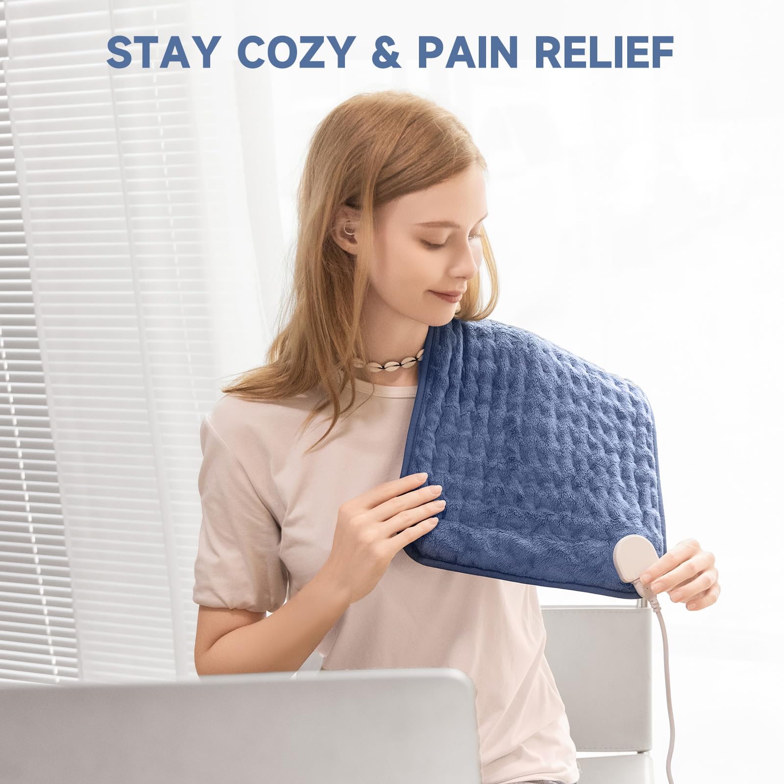 Electric Heating Pad for Back Pain Cramps Relief 12"x 24"(30*60cm)