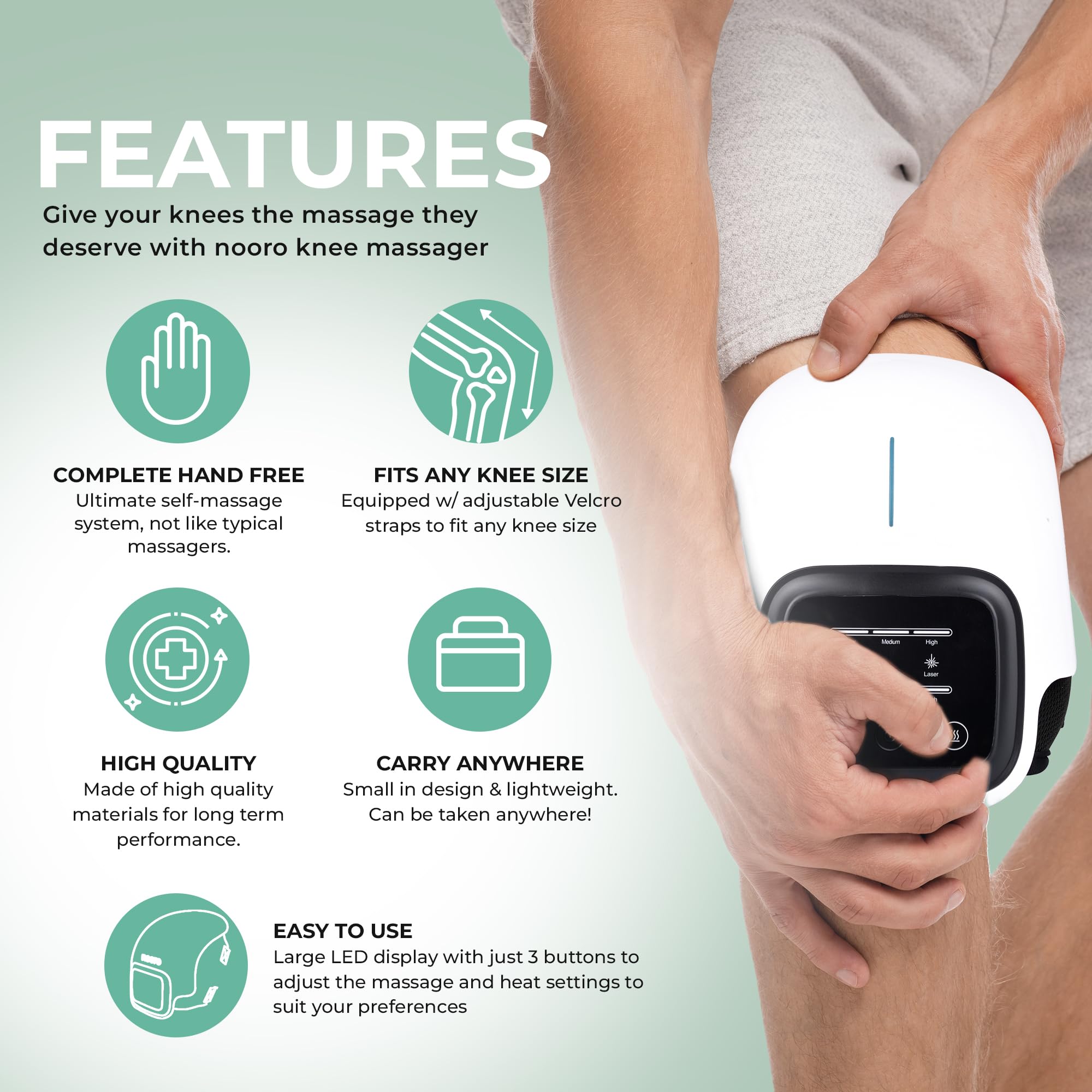Portable Knee Massager with Heat