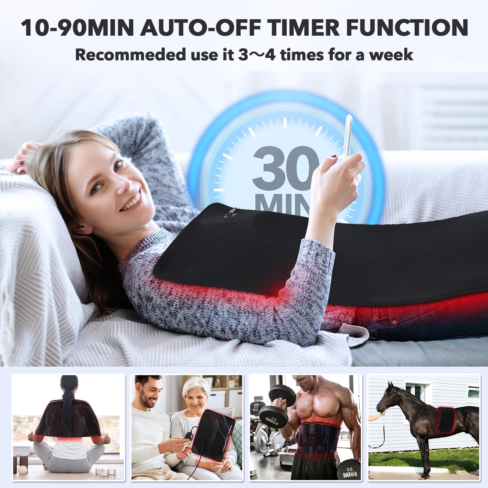 Large Red Light Therapy Mat for Body