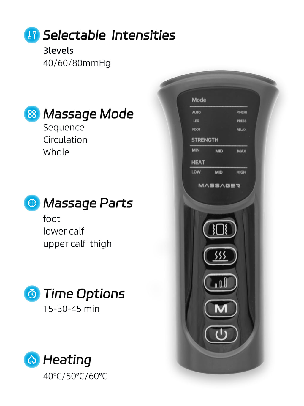 3-in-1 Full Leg Compression Recovery Boots -Corded