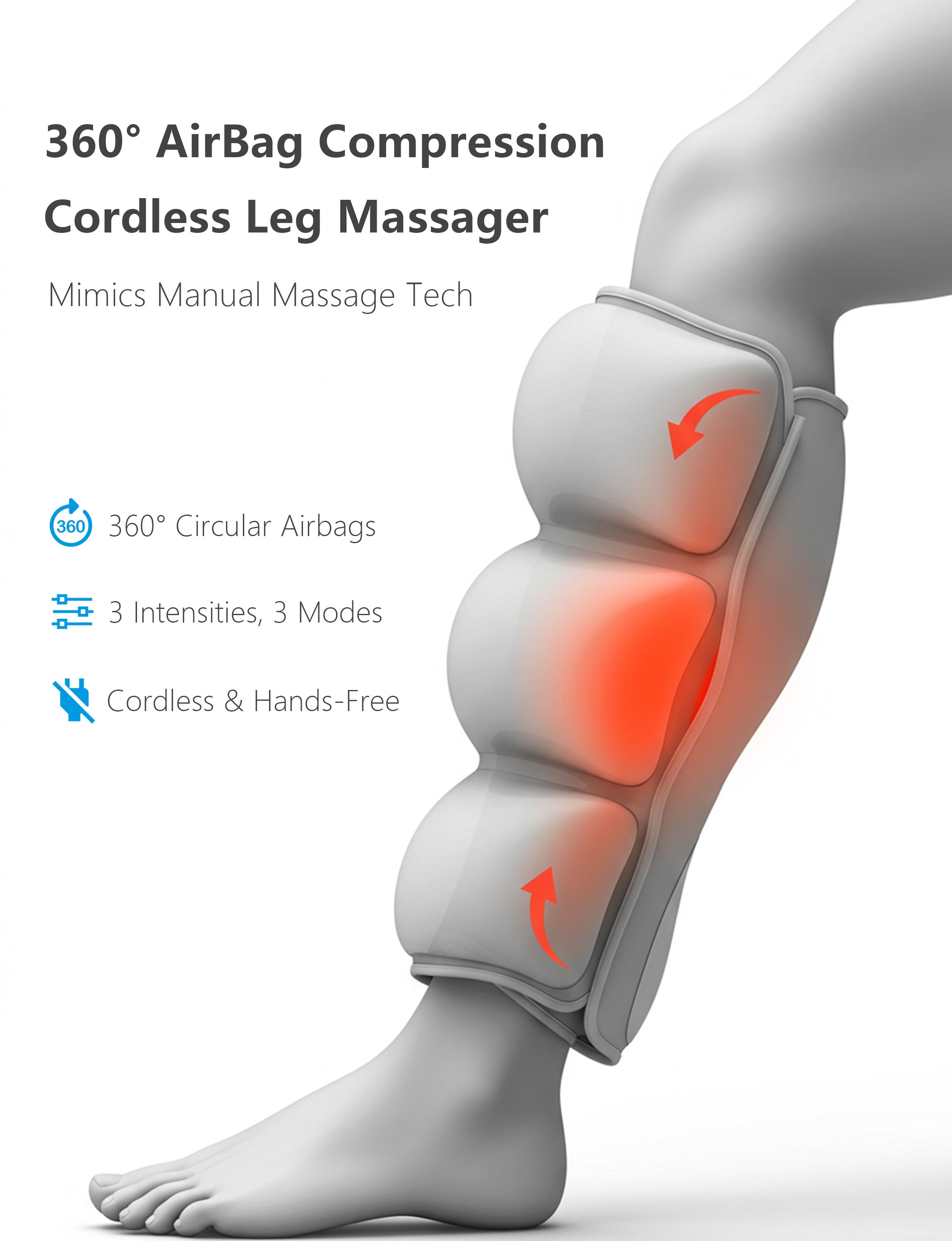 Portable Calf Leg Compression Recovery  Sleeves(Pair)