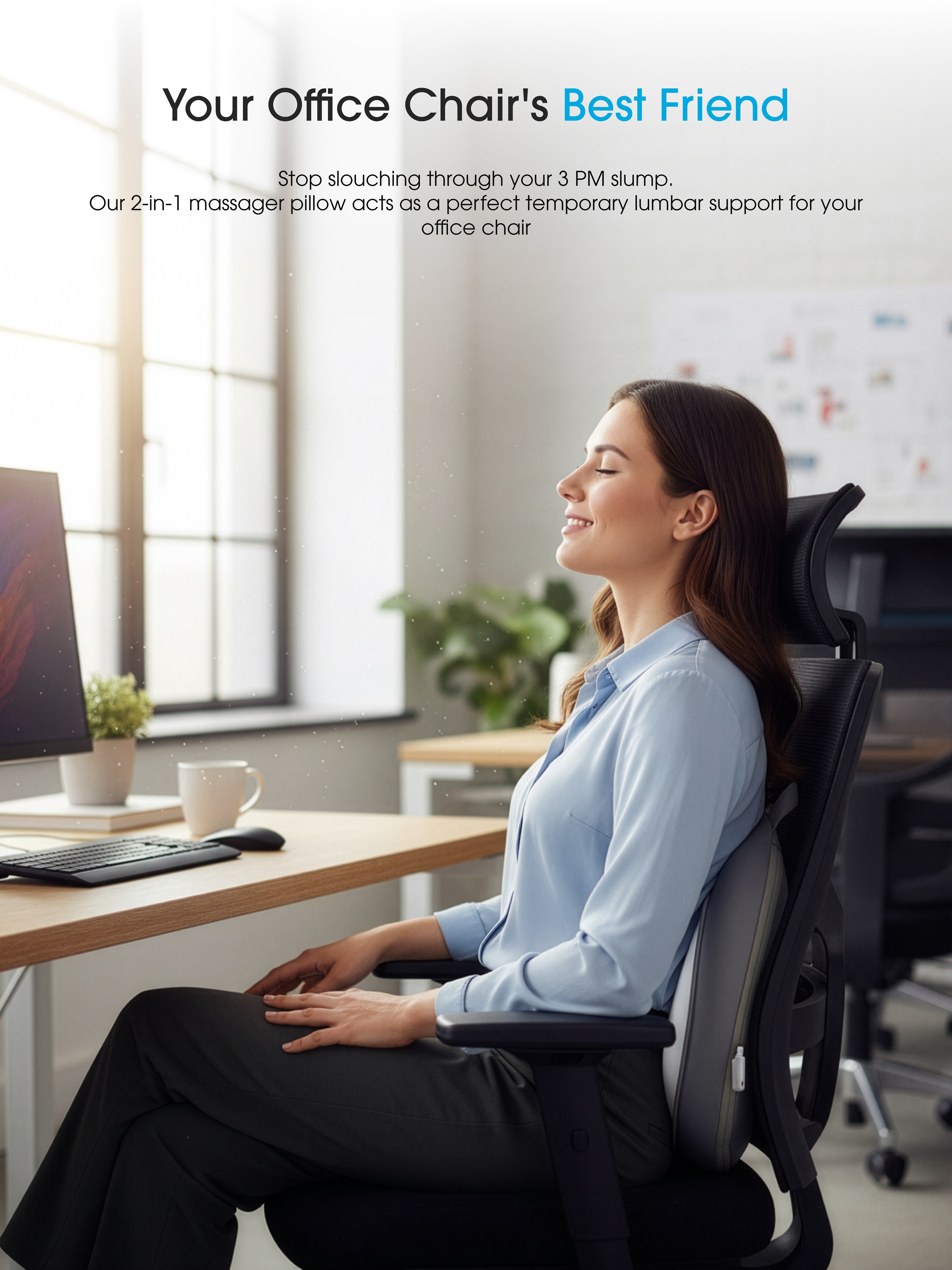 Cordless Shiatsu Massage Pillow with Heat