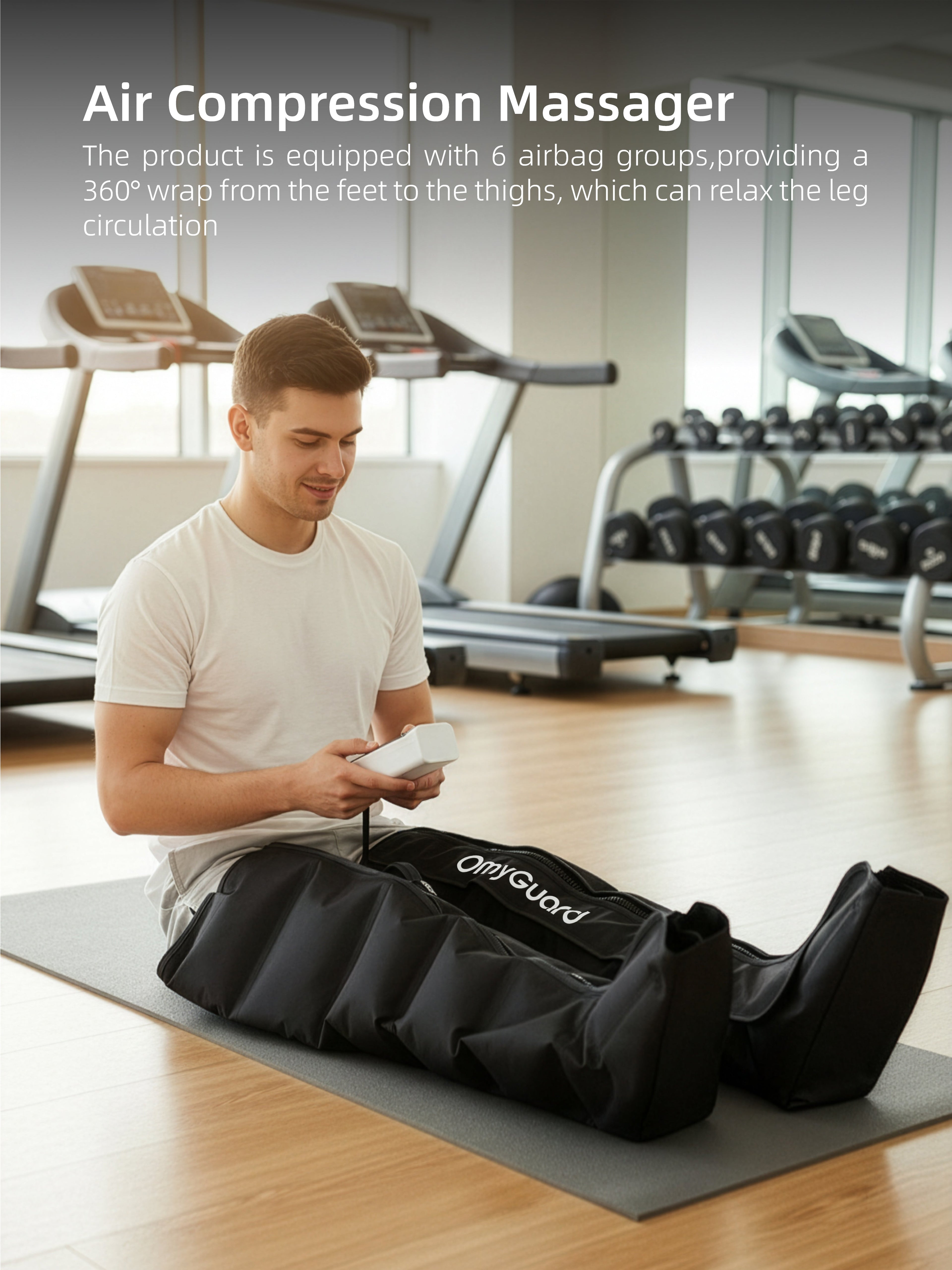 Full 6-Zone Pressure Leg Massager Boots -Corded