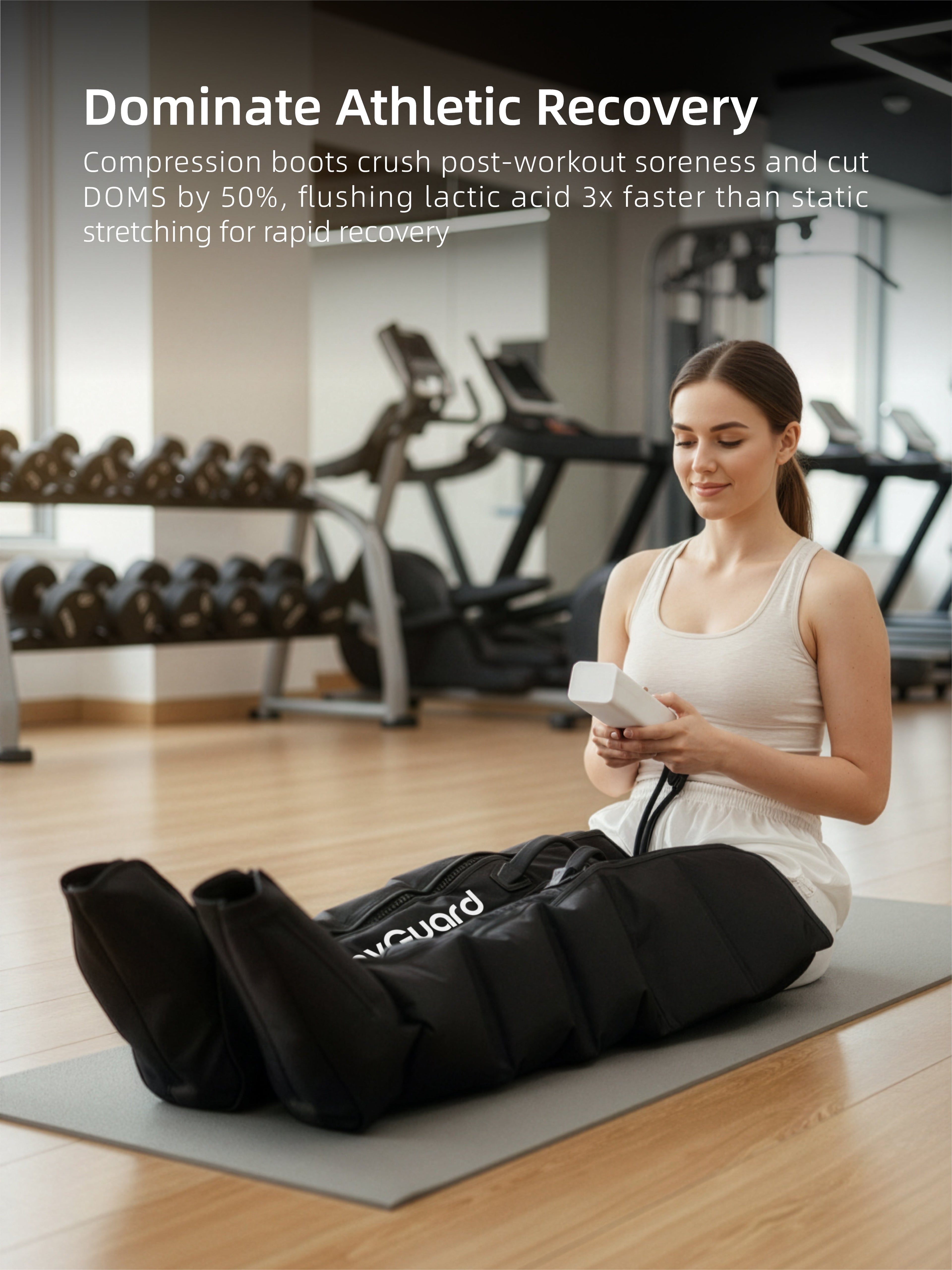 Full 6-Zone Pressure Leg Massager Boots -Corded