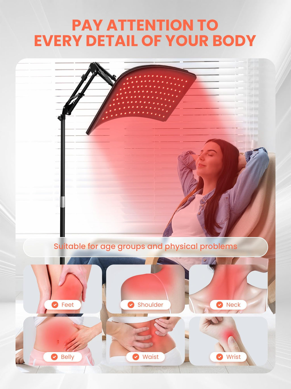 Portable Infrared Red Light Therapy Lamp