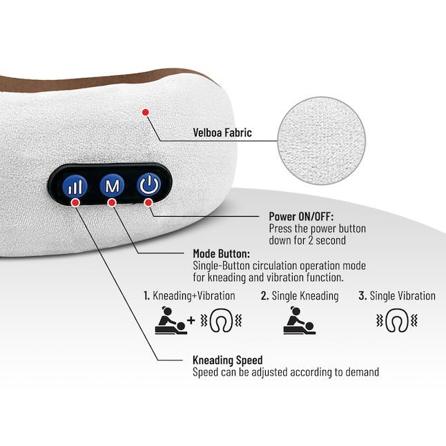 Travel Neck Massager Pillow, For Neck Pain Relief