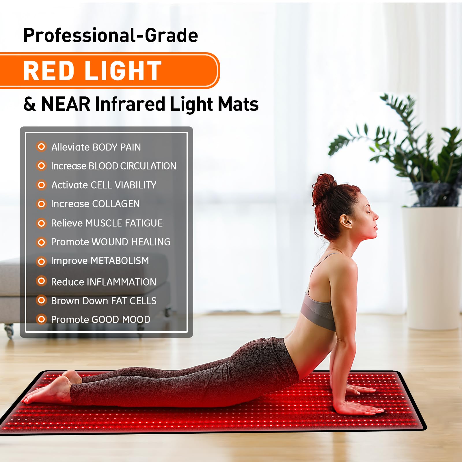 Extra Large Red Light Therapy Mat for Full Body