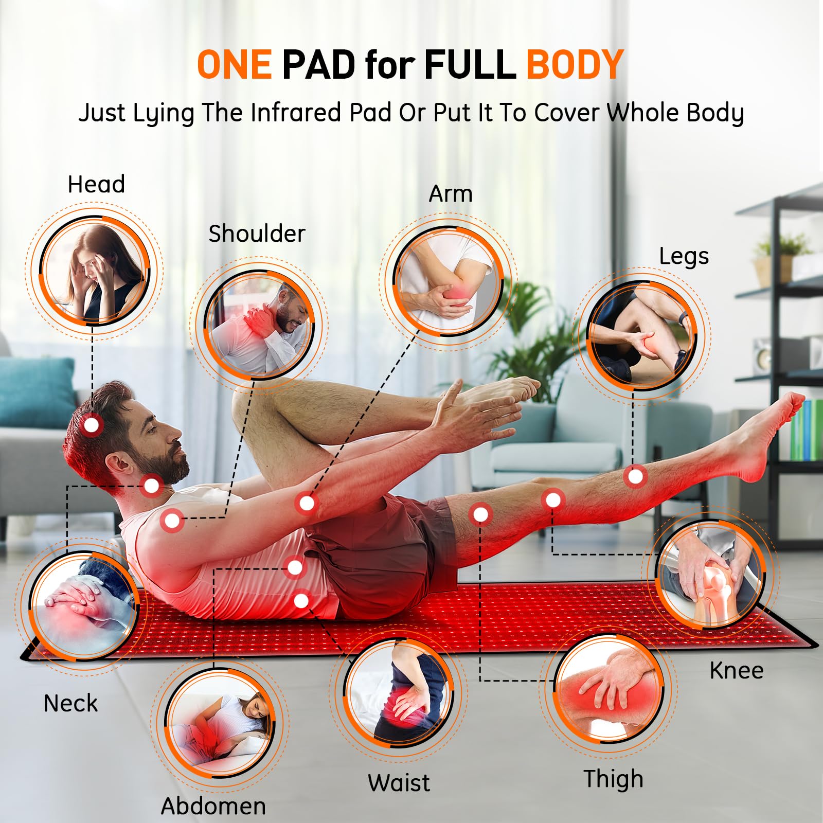 Extra Large Red Light Therapy Mat for Full Body